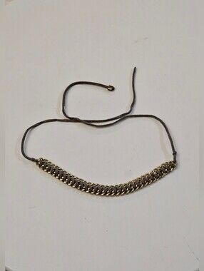 Leather & Gold Chain Bracelet